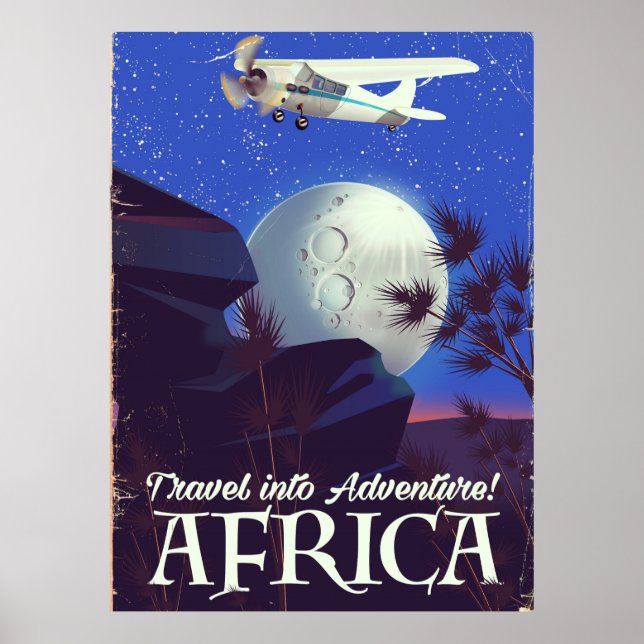 Reisen Sie ins Abenteuer! Afrika Poster (Vorne)