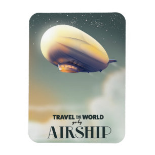 Reisen Sie mit dem Luftschiff um die Welt Magnet