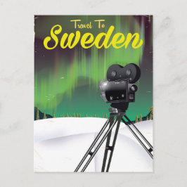 Reisen Sie nach Schweden Northern Lights Kamera Po Postkarte
