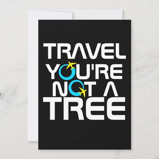 Reisen Sie sind kein Bauernurlaub Tourismus Reise Dankeskarte (Vorderseite)