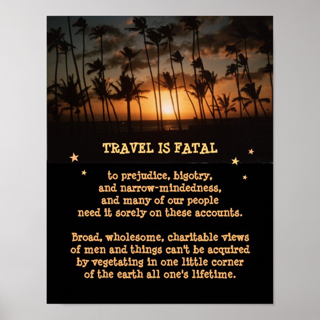 Reisen sind tödlich nach Narrow-Mindness etc. Poster (Vorne)