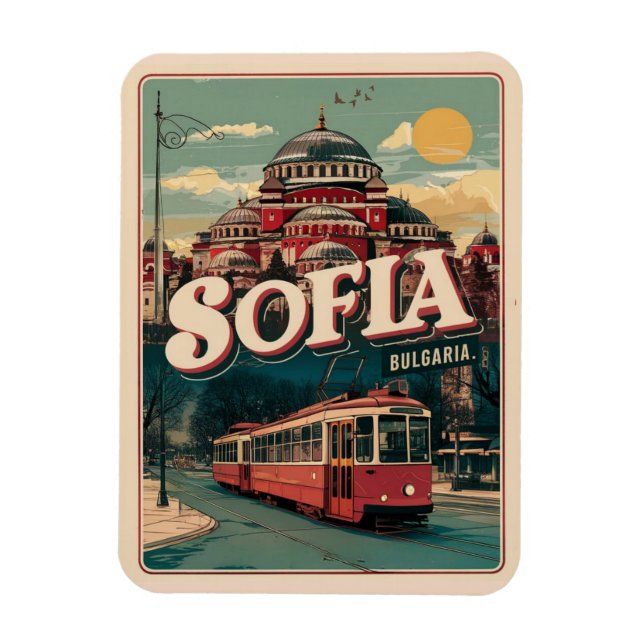 Reisen Sofia, Bulgarien Vintage Geschenke und Ande Magnet (Vertikal)