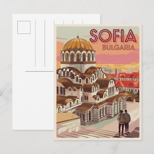 Reisen Sofia, Bulgarien Vintage Geschenke und Ande Postkarte (Vorne/Hinten)