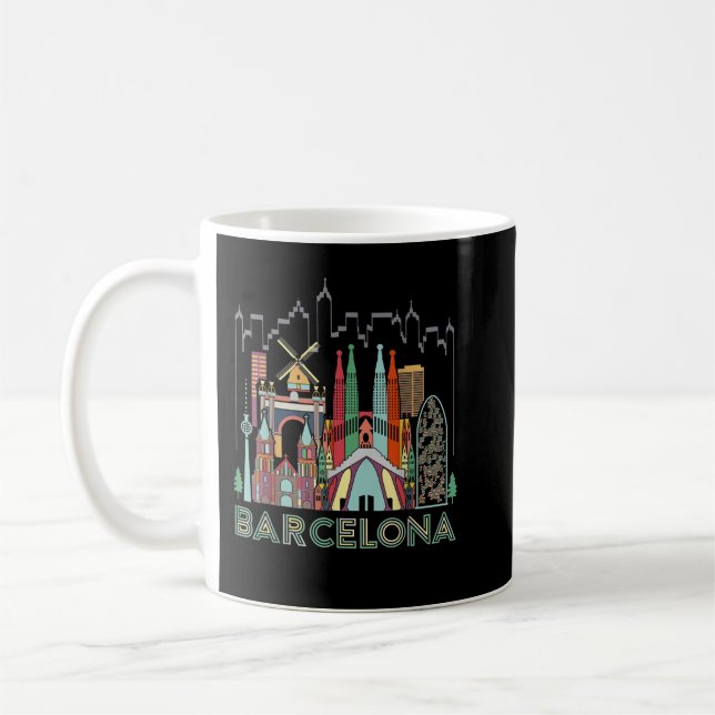 Reisen Spanien Barcelona Urlaub Geschenkidee Kaffeetasse (Links)