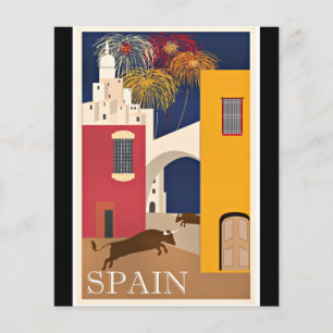 Reisen Spanien, Vintage Reiseplakat Postkarte