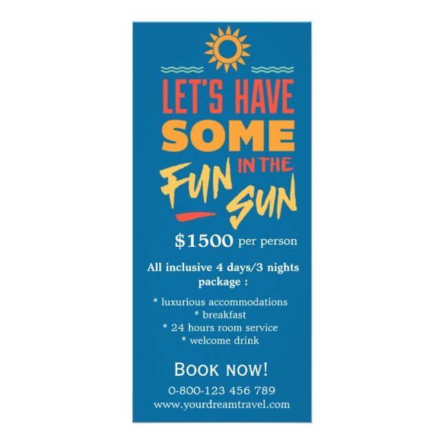 Reisen Werbekarte (Vorne)