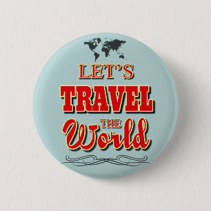 Reisen wir die Welt Button