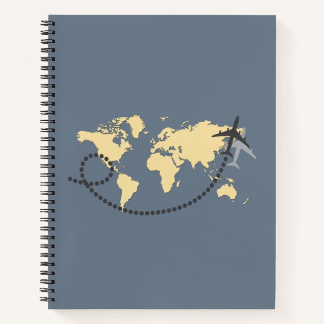 Reisen wir die Welt-Illustration Notizbuch (Vorderseite)
