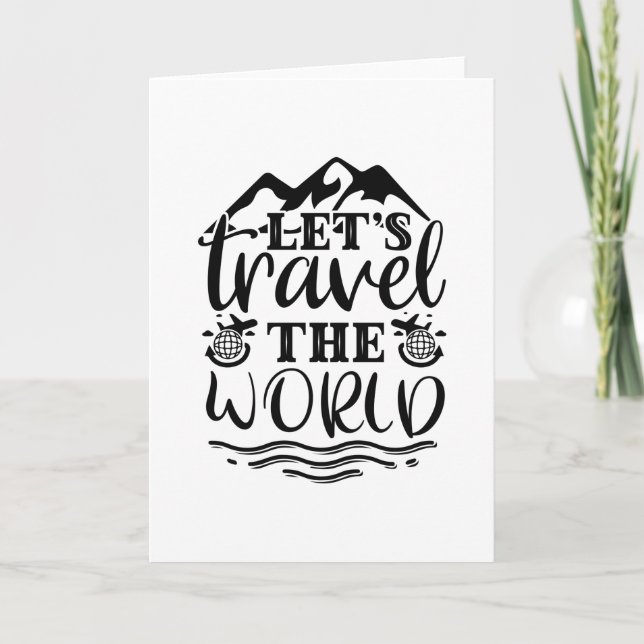 Reisen wir die Welt Karte (Vorderseite)