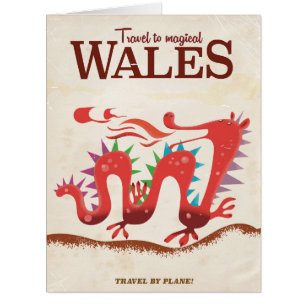 Reisen zu Magical Wales Vintage Poster
