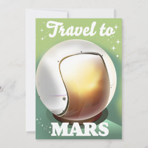 Reisen zu Mars Foto Print Feiertagskarte