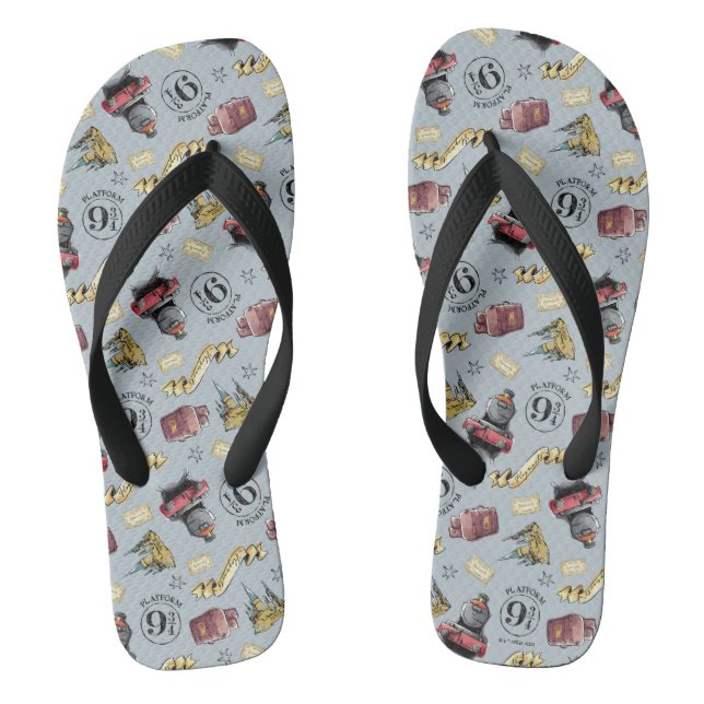 Reisen zum HOGWARTS™-Muster Flip Flops (Fußbett)