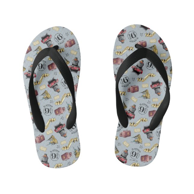 Reisen zum HOGWARTS™-Muster Kinderbadesandalen (Fußbett)