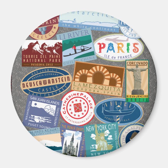 Reisende aus aller Welt Magnet (Vorne)