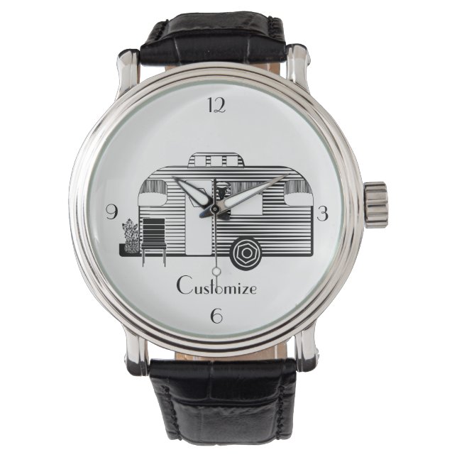 Reisende Camper Caravan Thunder_Cove Armbanduhr (Vorderseite)