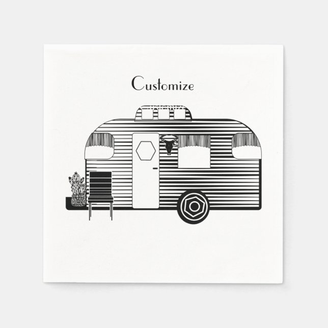 Reisende Camper Caravan Thunder_Cove Serviette (Vorderseite)