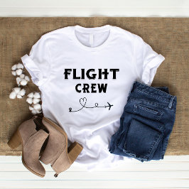 Reisende Crew Schwarzes Flugzeug Herzurlaub T-Shirt