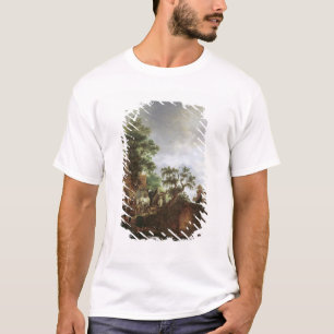 Reisende durch ein Gasthaus (Öl auf Leinwand) T-Shirt