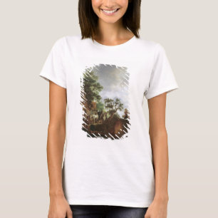 Reisende durch ein Gasthaus (Öl auf Leinwand) T-Shirt