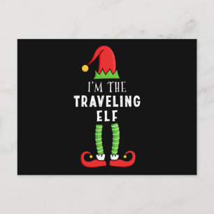 Reisende Elf Weihnachts-Matching Familiengeschenk Postkarte