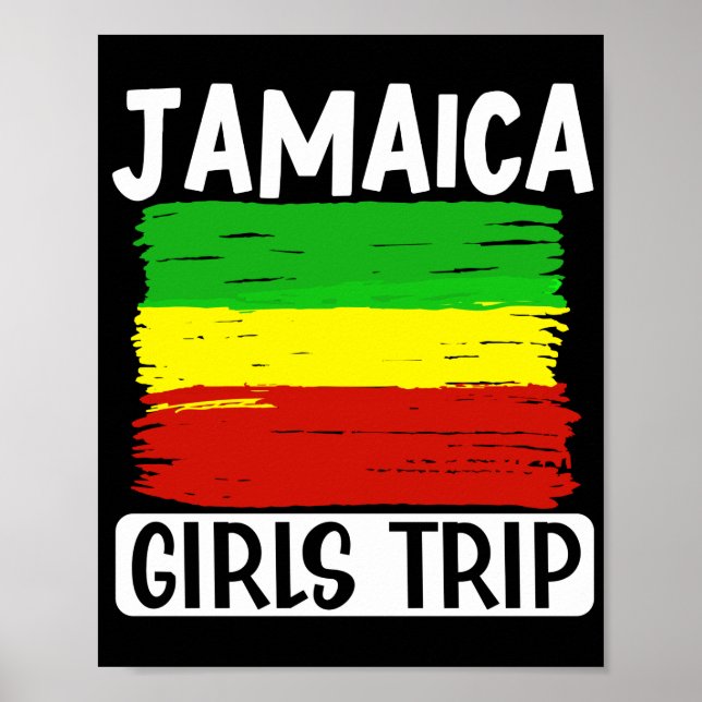 Reisende Flug Jamaica Girls Trip Flag Poster (Vorne)