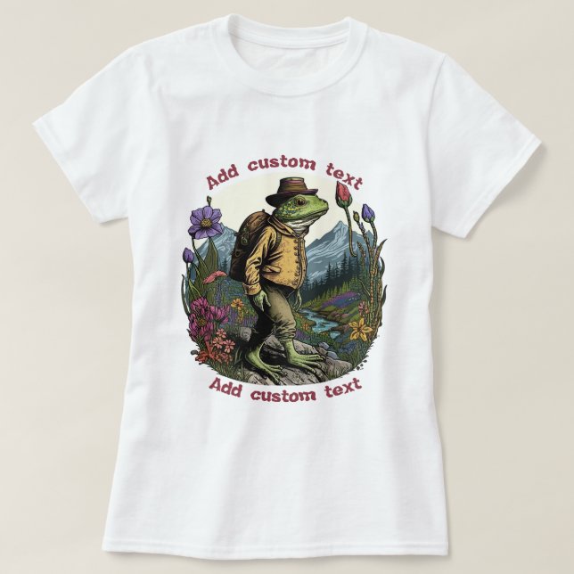 Reisende Frosch Waldtoad, Froschliebhaber T-Shirt (Design vorne)