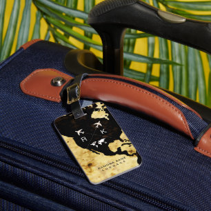 Reisende Name Modern USA Map World Gepäckanhänger