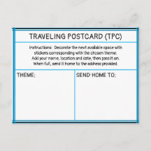 Reisende Sticker-Postkarte