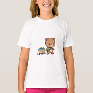 Reisender Bärenwagen-Abenteuer Kinder T-Shirt