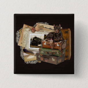 Reisender Dobermann - Rocky Button