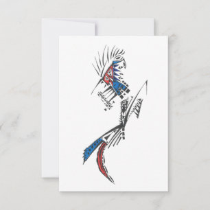 Reisender Farbige Abstrakte Stammes-Tattoo-Kunst Dankeskarte
