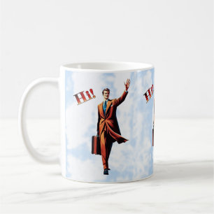 Reisender Mann Kaffeetasse