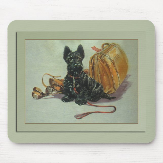 Reisender Scottie-Hund Mousepad (Vorne)