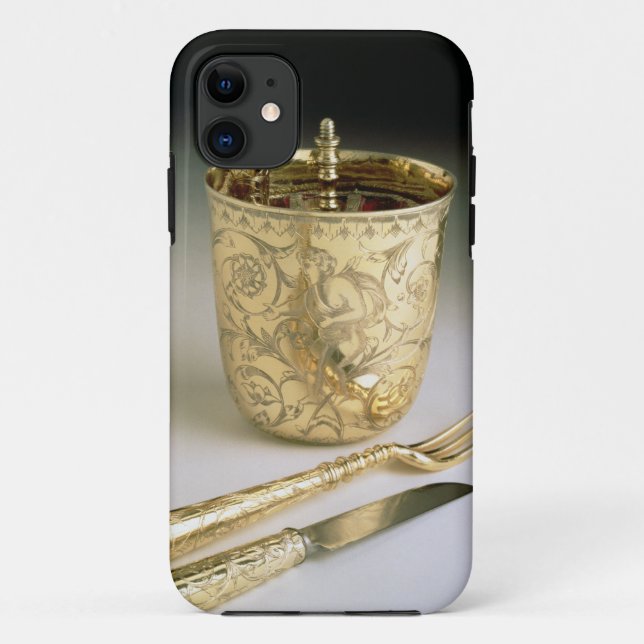 Reisendes Set eines Messers, der Gabel, des Case-Mate iPhone Hülle (Rückseite)