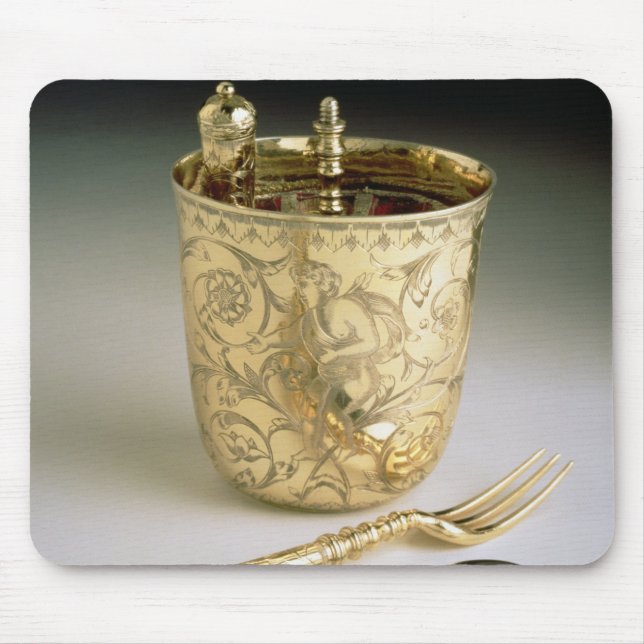 Reisendes Set eines Messers, der Gabel, des Mousepad (Vorne)