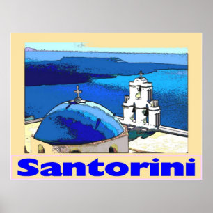 Reisenposter Santorini Greese Poster