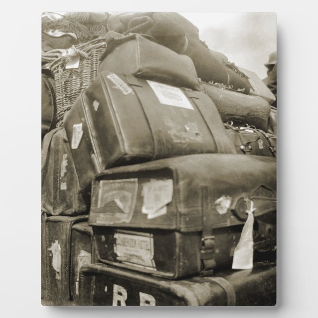REISENSPIELTEAMSTER WAGON SUITCASE DER 1890er Jahr Fotoplatte (Vorderseite)