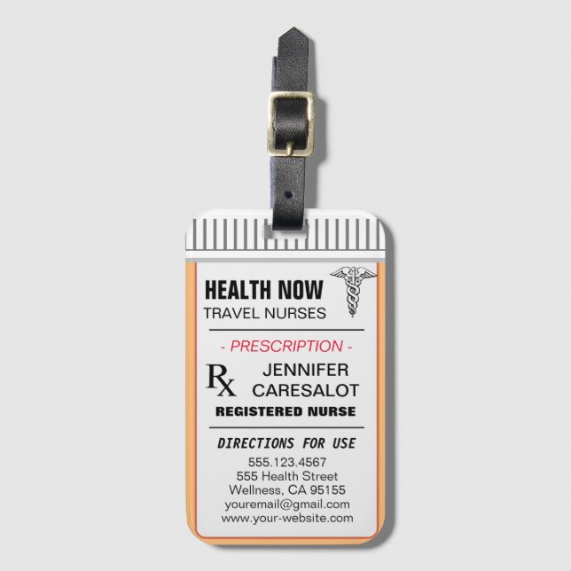 REISENVERKEHR Erinnerung Gepäckanhänger (Vorderseite Vertikal)