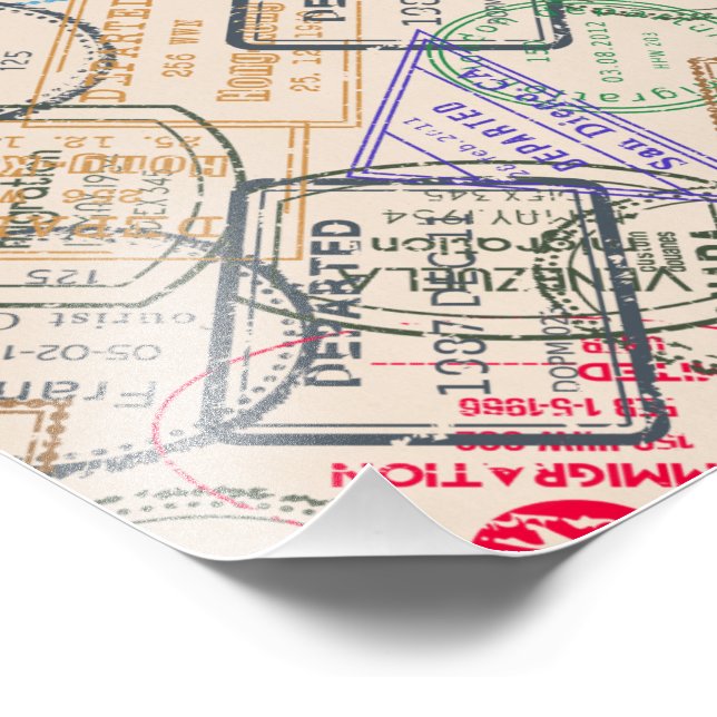 Reisepass-Briefmarke Fotodruck (Ecke)
