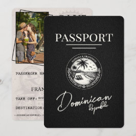 Reisepass für die schwarze Dominikanische Republik Save The Date
