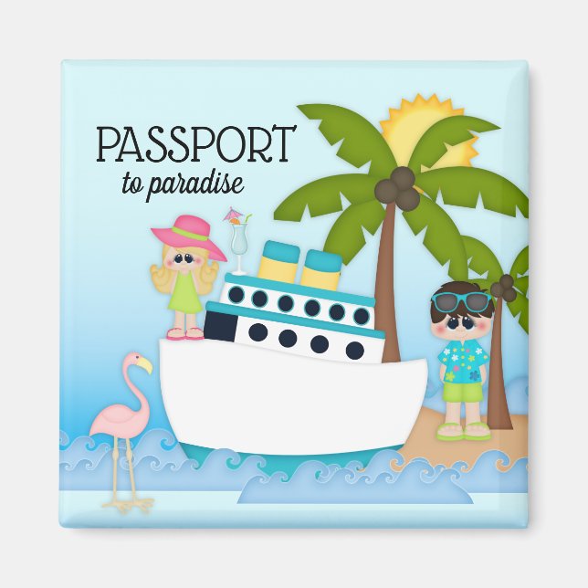 Reisepass für Paradies Kreuzfahrtschiff Schiff Bea Magnet (Vorne)