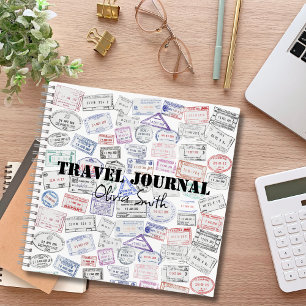 Reisepass-Stempel,Reisejournal, Benutzerdefiniert Notizbuch