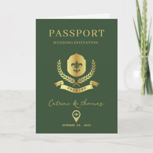 Reisepass Weltkarte Hochzeits-Einladung Einladung