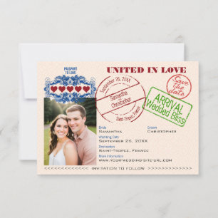 Reisepass zur Liebe Süße Hochzeitsdestination Oran Save The Date