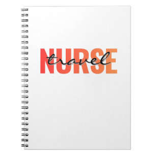 Reisepflegekraft-Typografie-Design Notizblock