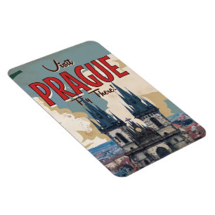 Reiseplakat Altes Prag, Tschechische Republik Magnet