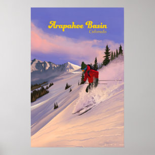 Reiseplakat Arapahoe Basin Colorado Skigebiet Poster