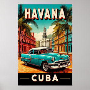 Reiseplakat aus dem alten Kuba Poster