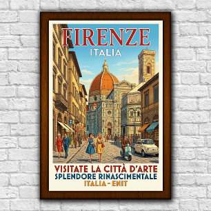 Reiseplakat aus dem Florenz der 1960er Jahre, Ital Poster