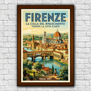 Reiseplakat aus dem Florenz der 1960er Jahre, Ital Poster